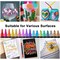 36 Colors Acrylic Paint Pens, Dual Tip Pens With Medium Brush Tip, Paint Markers for Rock Painting, Ceramic, Wood, Plastic, Calligraphy, Scrapbooking, Brush Lettering, Card Making, DIY Crafts & Organizer Storage Tote Bag